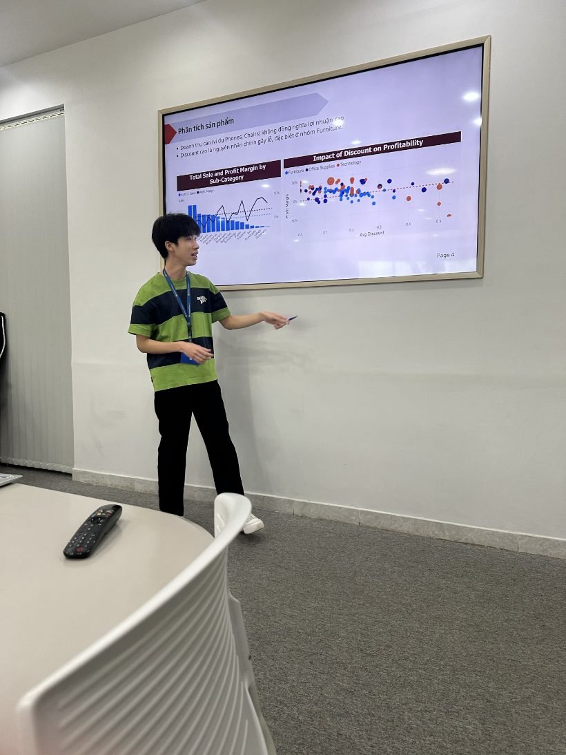 Học viên trình bày phân tích sản phẩm bằng Power BI